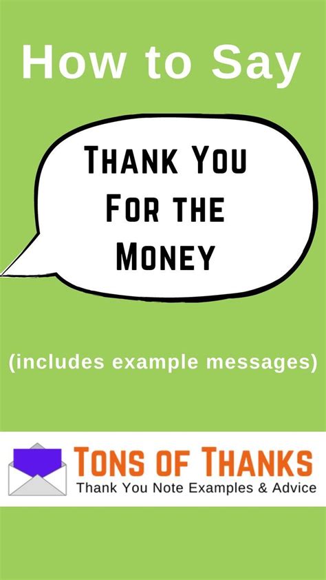 How to Thank Someone for Money with 52 Examples for Various .